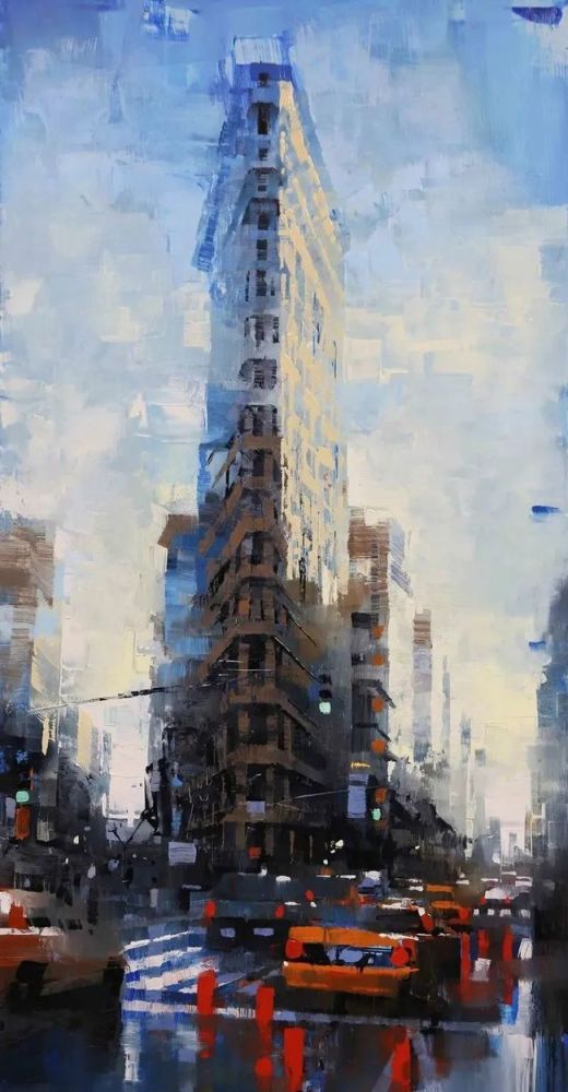 他从小就痴迷于绘画,色彩丰富,用笔精炼,很美的建筑与街景 腾讯新闻